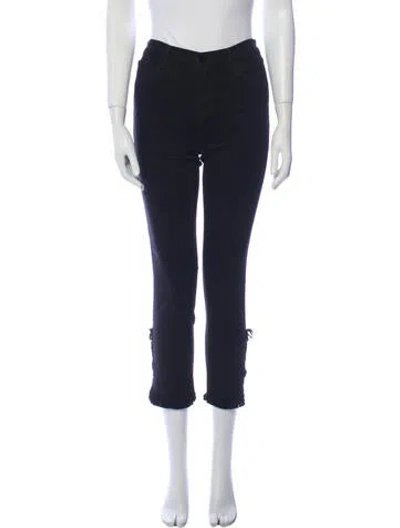 Pre-owned J Brand Mid-rise Straight Leg Jeans In Black