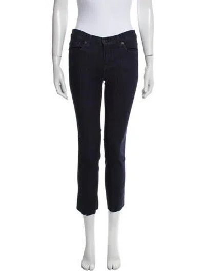Pre-owned J Brand Mid-rise Straight Leg Jeans In Blue