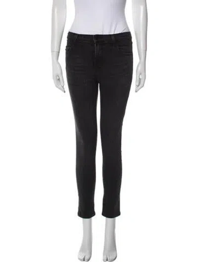 Pre-owned J Brand Mid-rise Wide Leg Jeans In Gray