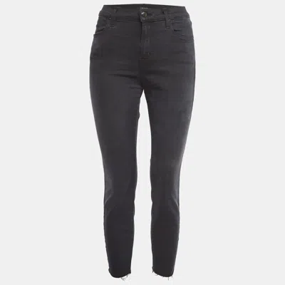 J Brand Navy Blue Washed Denim Skinny Jeans M Waist In Black