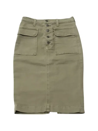 Pre-owned J Brand Pencil Denim Skirt In Green