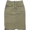 J BRAND PENCIL DENIM SKIRT IN BROWN COTTON