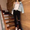 J Brand Pierced Casual Pants In Black