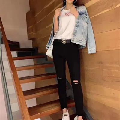 J Brand Pierced Casual Pants In Black