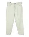 J Brand Pleated Peg Jeans In White Cotton In White