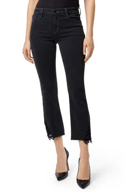 J Brand Selena Crop Bootcut Jeans In Black