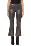 J Brand Selena Mid-rise Crop Boot Cut Jeans In Foiled Chrome In Multi