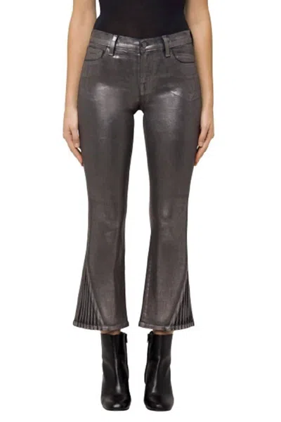 J Brand Selena Mid-rise Crop Boot Cut Jeans In Foiled Chrome In Multi