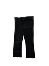 J Brand Selena Mid Rise Raw Hem Crop Jeans In Black Cotton In Black