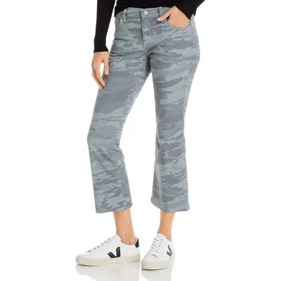 J Brand Selena Womens Denim Camouflage Cropped Jeans In Blue