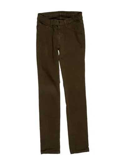 Pre-owned J Brand Skinny Leg Pants In Green