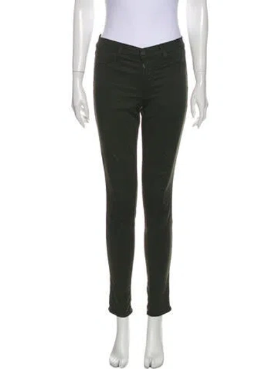 Pre-owned J Brand Skinny Leg Pants In Green
