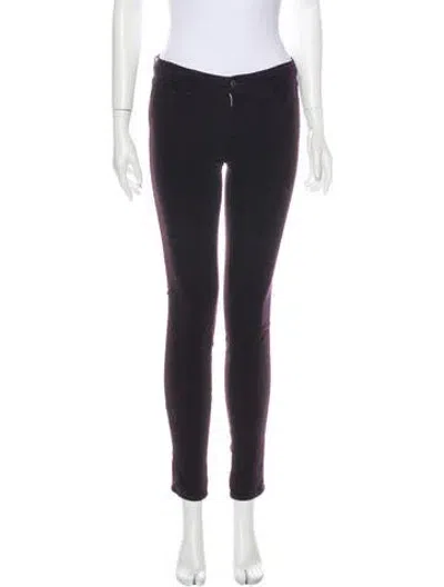 Pre-owned J Brand Skinny Leg Pants In Purple