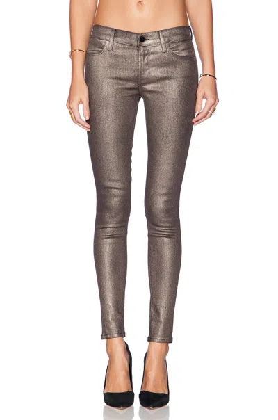 J Brand Super Skinny Gold Dust Jeans In Grey