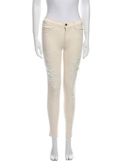 Pre-owned J Brand Super Skinny Skinny Leg Jeans In Neutral