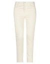 J Brand Woman Jeans Ivory Size 28 Cotton, Elastane In White