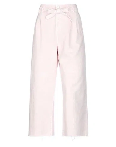 J Brand Woman Pants Light Pink Size 32 Cotton