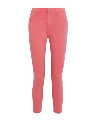 J Brand Woman Pants Pink Size 25 Cotton, Modal, Polyester, Polyurethane In Red