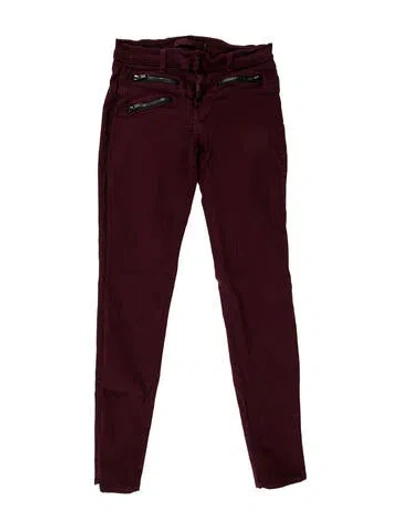 Pre-owned J Brand Zoey Skinny Leg Jeans In Red