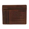 J. Buxton Men's Leather Us Flag Front Pocket Get Away Wallet In Brown