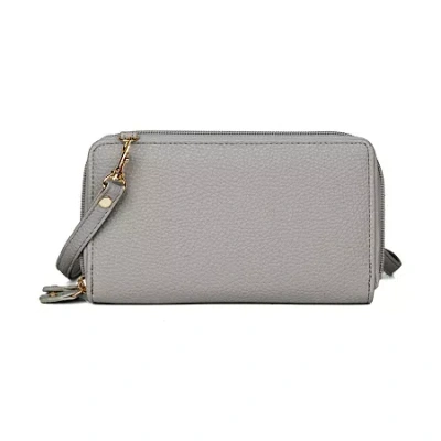 J. Buxton Womens Rfid Blocking Wallet In Gray