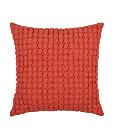 J By J Queen Bold Cloud Puff Quilted Sham, European In Orange