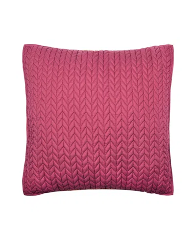 J By J Queen Cayman Quilted Sham, European In Fuchsia