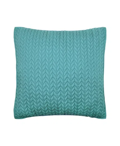 J By J Queen Cayman Quilted Sham, European In Turquoise