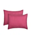 J By J Queen Cayman Quilted Sham, Standard In Fuchsia
