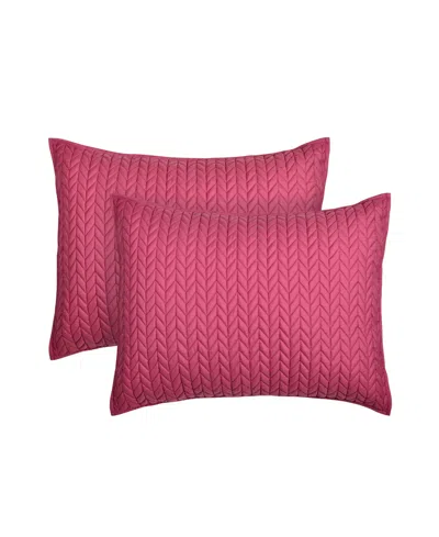 J By J Queen Cayman Quilted Sham, Standard In Fuchsia