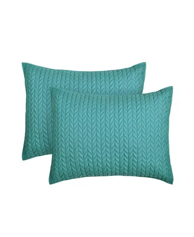 J By J Queen Cayman Quilted Sham, Standard In Turquoise