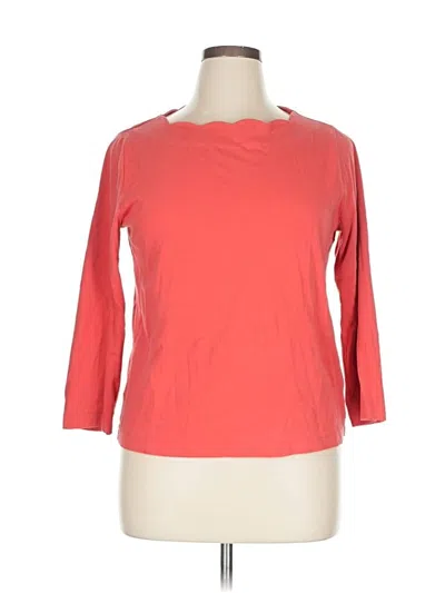 Pre-owned J. By J.crew 3/4 Sleeve Top Orange Boatneck Tops