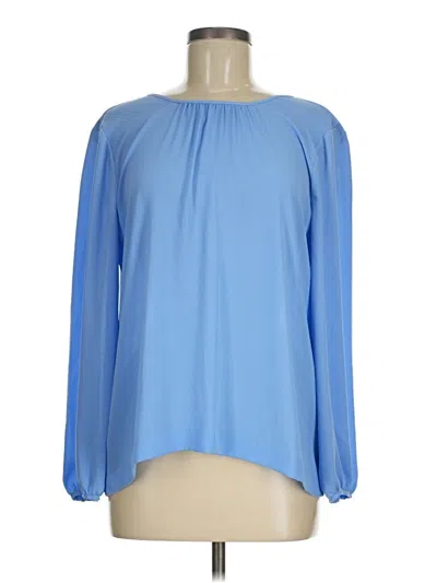 Pre-owned J. By J.crew Long Sleeve Blouse In Blue