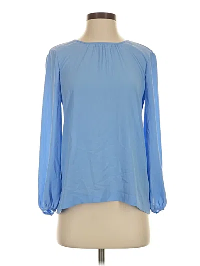 Pre-owned J. By J.crew Long Sleeve Blouse In Blue