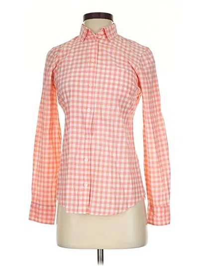 Pre-owned J. By J.crew Long Sleeve Blouse In Orange
