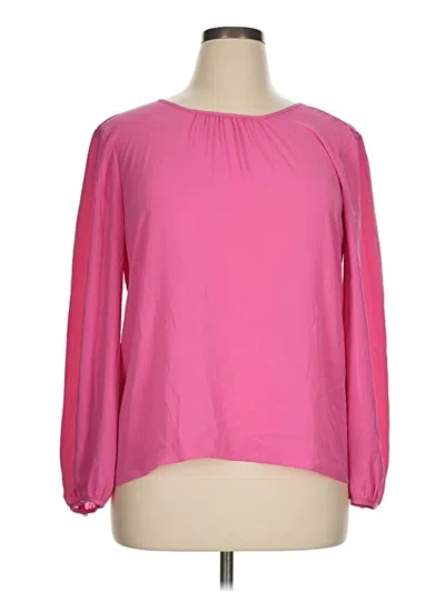 Pre-owned J. By J.crew Long Sleeve Blouse In Pink