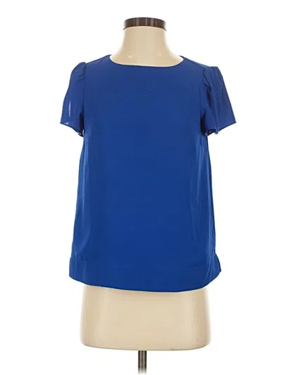 Pre-owned J. By J.crew Short Sleeve Blouse In Blue