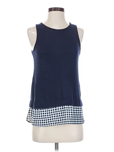 Pre-owned J. By J.crew Sleeveless Top Blue Halter Neckline Tops