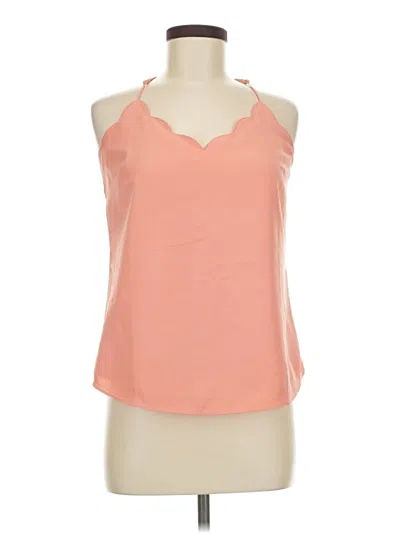 Pre-owned J. By J.crew Tank Top Orange Halter Neckline Tops