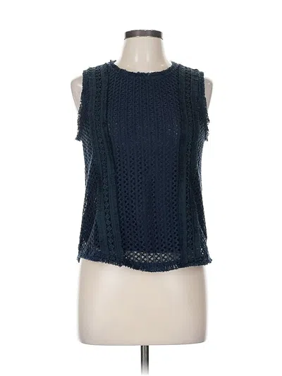 Pre-owned J By J.o.a. Sleeveless Blouse In Blue