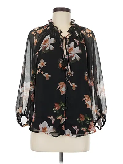 Pre-owned J By Joie 3/4 Sleeve Blouse In Black