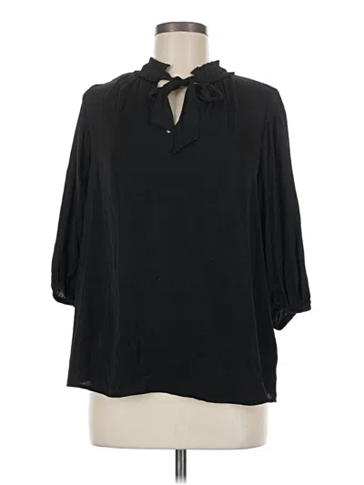 Pre-owned J By Joie 3/4 Sleeve Blouse In Black