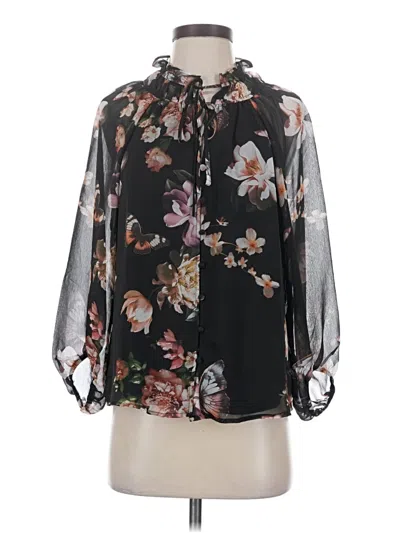 Pre-owned J By Joie 3/4 Sleeve Blouse In Black