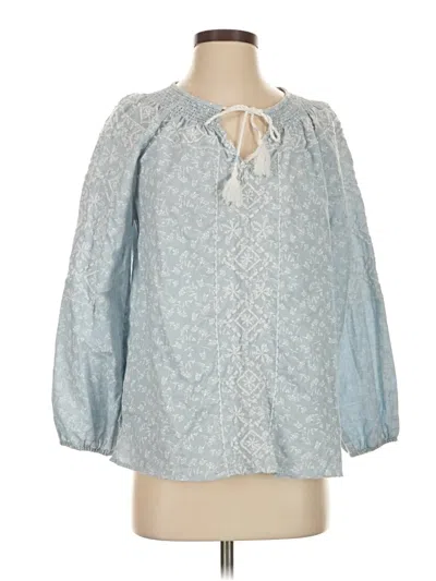 Pre-owned J By Joie 3/4 Sleeve Blouse In Blue