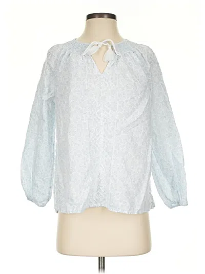 Pre-owned J By Joie 3/4 Sleeve Blouse In Blue