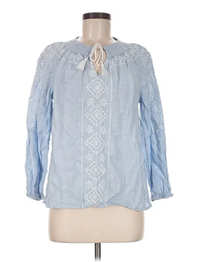 Pre-owned J By Joie 3/4 Sleeve Blouse In Blue