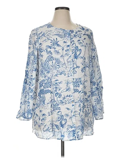 Pre-owned J By Joie 3/4 Sleeve Blouse In Blue