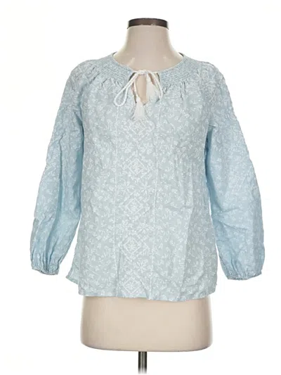 Pre-owned J By Joie 3/4 Sleeve Blouse In Blue
