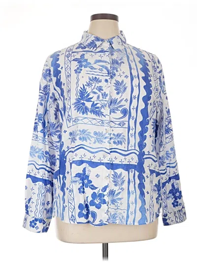 Pre-owned J By Joie 3/4 Sleeve Blouse In Blue