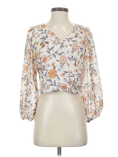 Pre-owned J By Joie 3/4 Sleeve Blouse In Ivory